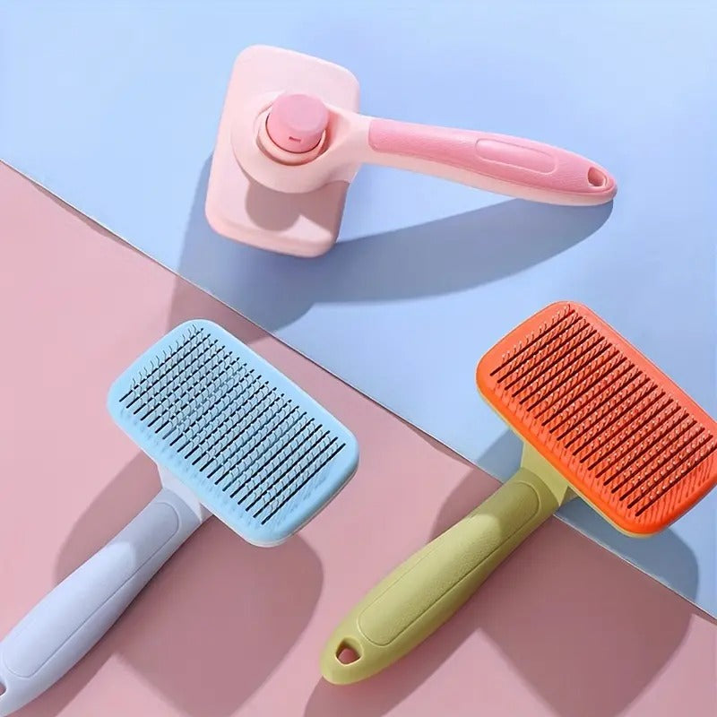Pet Hair Removal Comb for Cats and Dogs, Self-Cleaning