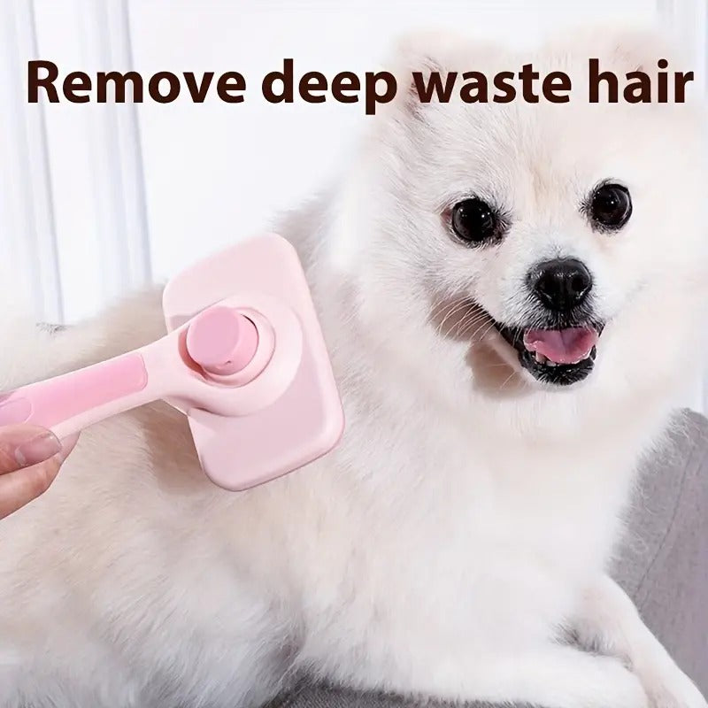 Pet Hair Removal Comb for Cats and Dogs, Self-Cleaning